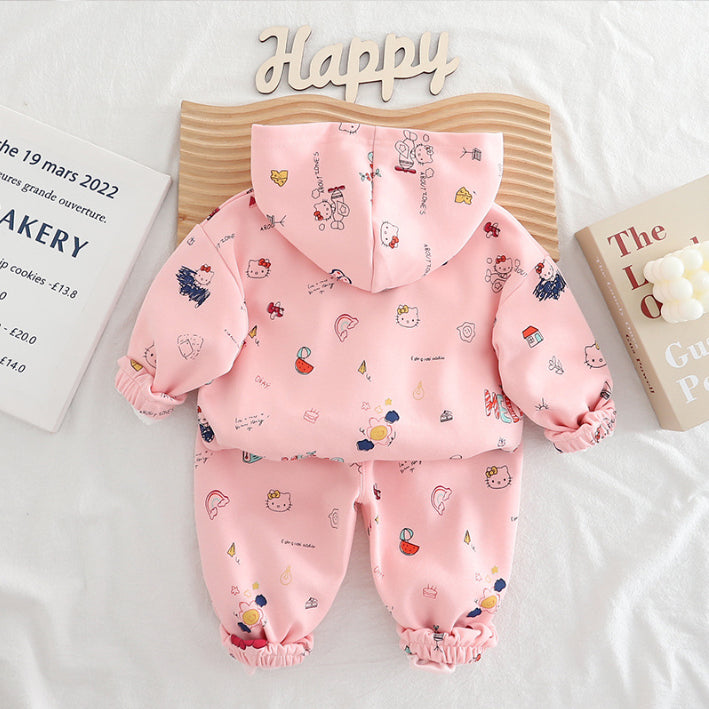 3-Piece Kids Cartoon Outfit β Pink (1-5 Years)